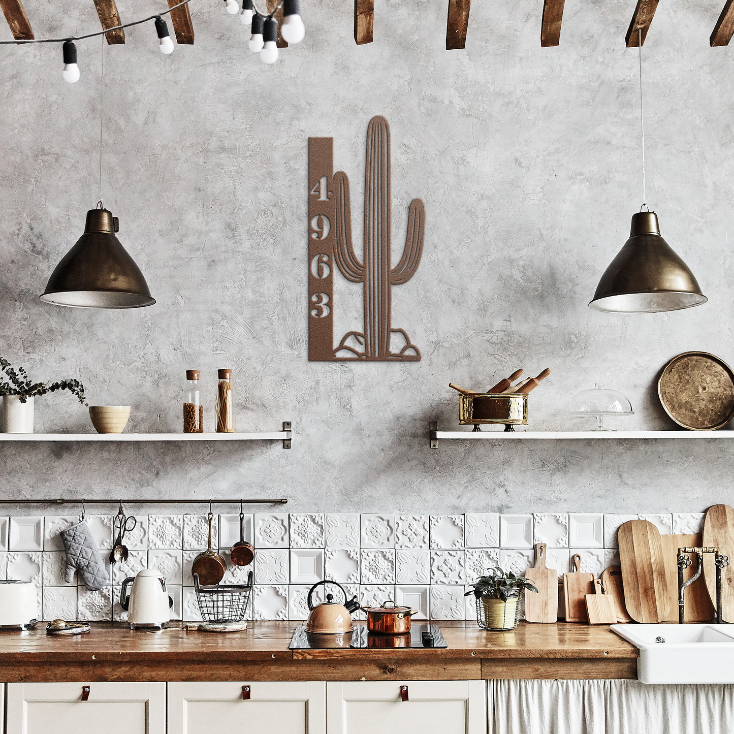 Personalized_Saguaro_Address_Sign_Copper_Rustic_Kitchen_Mockup.png
