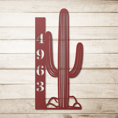 Personalized_Saguaro_Address_Sign_Red_Simple_Wood_BKGD_Mockup.png