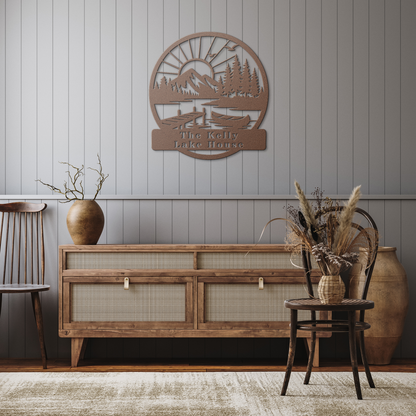 Rustic_Lake_Dock_Custom_Metal_Sign_Copper_Rustic_Hallway_Mockup.png