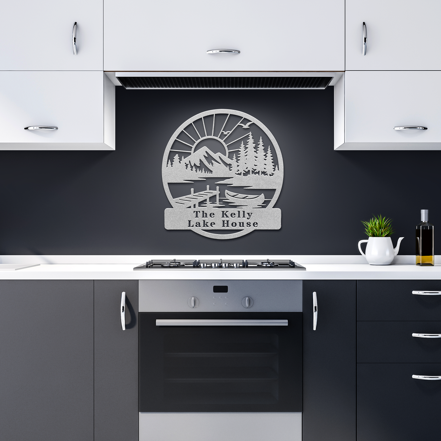 Rustic_Lake_Dock_Custom_Metal_Sign_Silver_Dark_Kitchen_Mockup.png