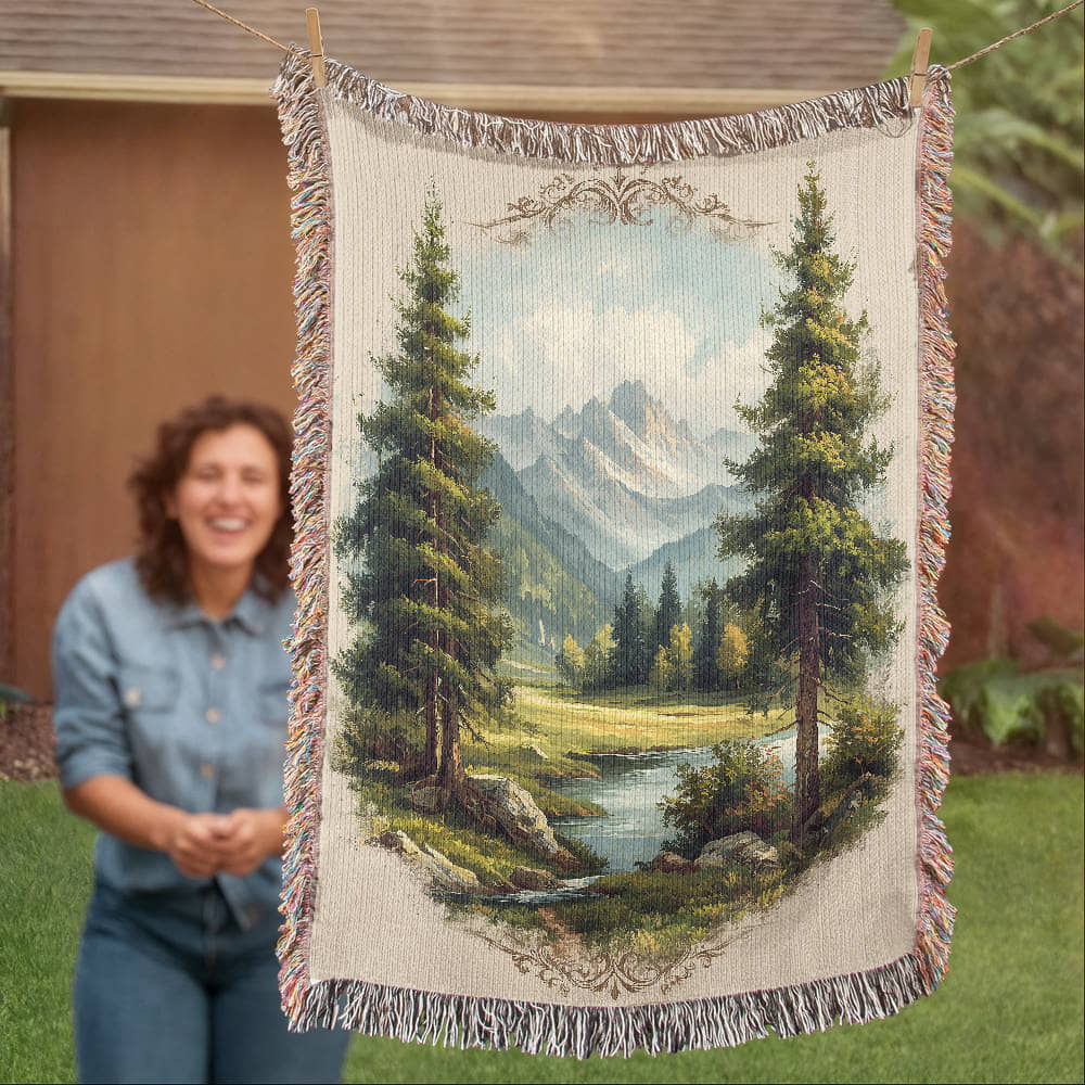 Alpine Meadow Woven Blanket