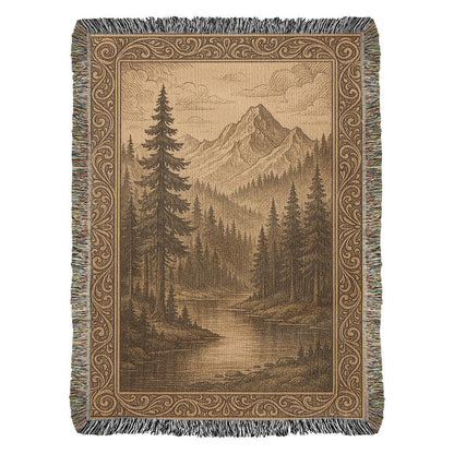 Mountain Serenity Woven Blanket