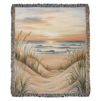 Coastal Sunset Dunes Blanket