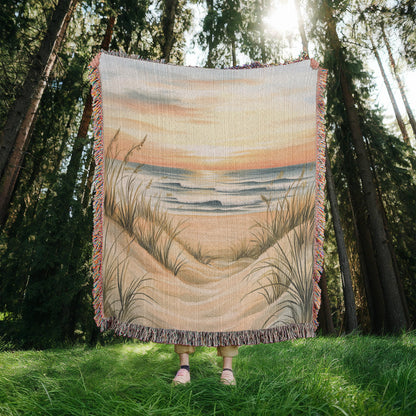 Coastal Sunset Dunes Blanket