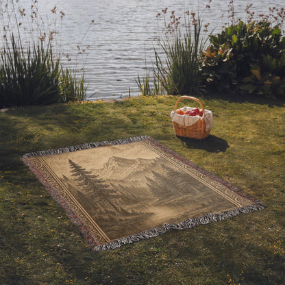 Mountain Serenity Woven Blanket
