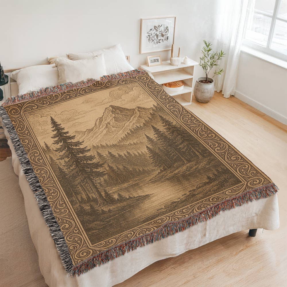 Mountain Serenity Woven Blanket