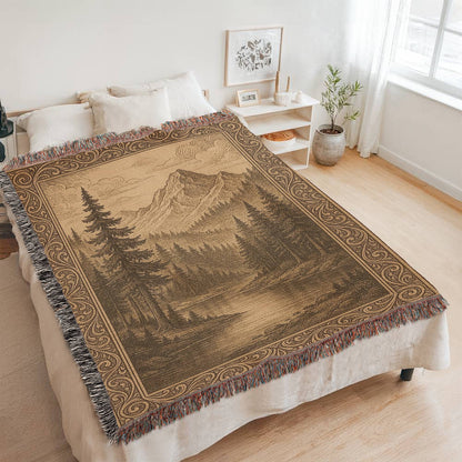 Mountain Serenity Woven Blanket