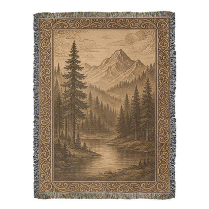 Mountain Serenity Woven Blanket