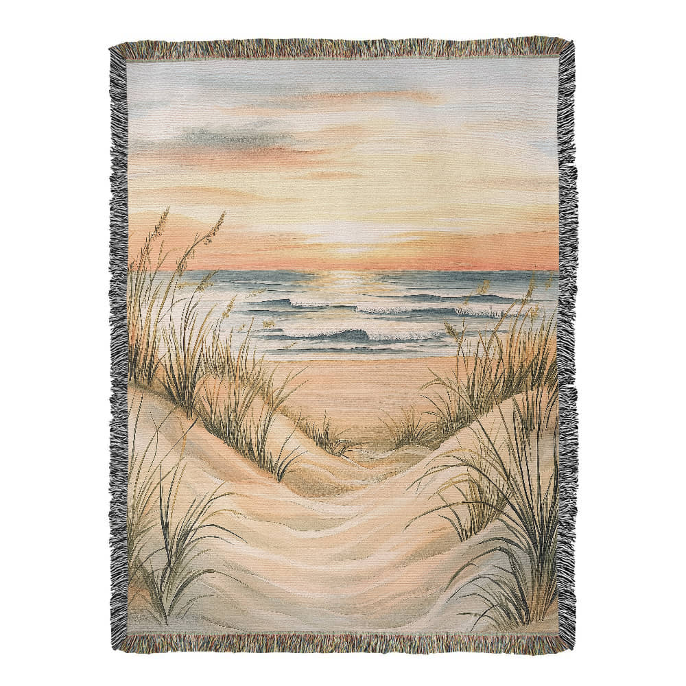 Coastal Sunset Dunes Blanket